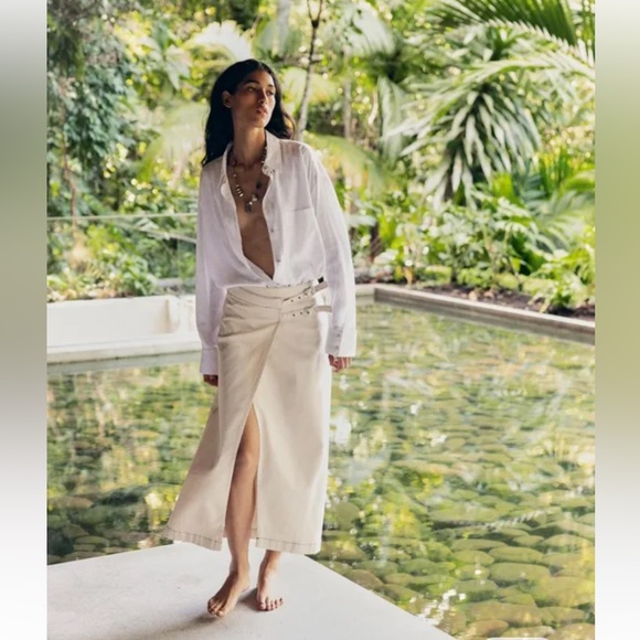 Zara Dresses & Skirts - Zara Cream Maxi Skirt